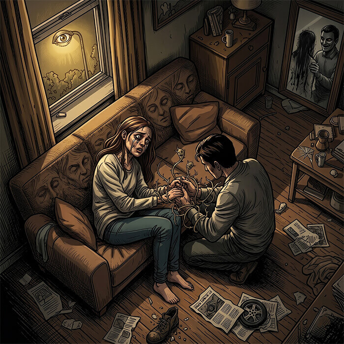 Staying Close - Psychological Supernatural Paranormal Story Cover Art